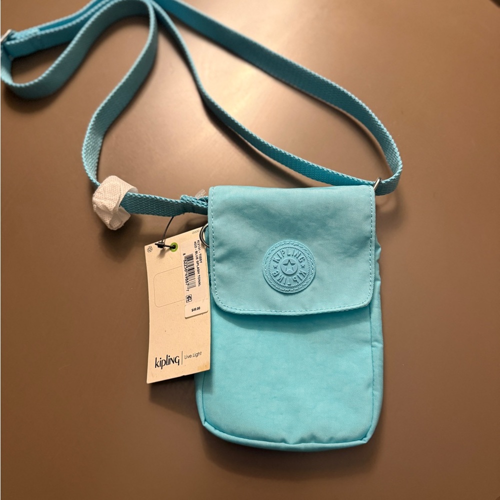 Kipling Tissy Aqua Crossbody Bag phone bag - Picture 2 of 8